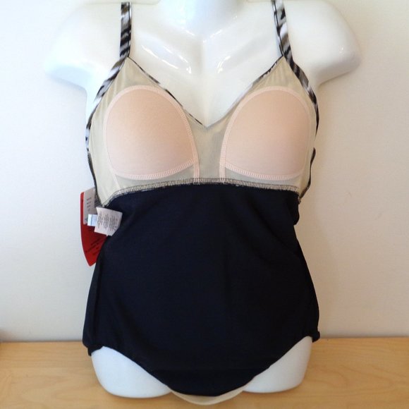 Magicsuit Sheridan Tiered Ruffle Swimsuit 1 PC Black & Brown Go Wild Size 14 NEW - Picture 7 of 7